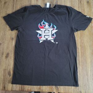 Houston Astros Shirt New Era Genuine Team Fire Colors Short Sleeve Men's Medium